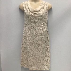 Connected Apparel ivory dress size 16
